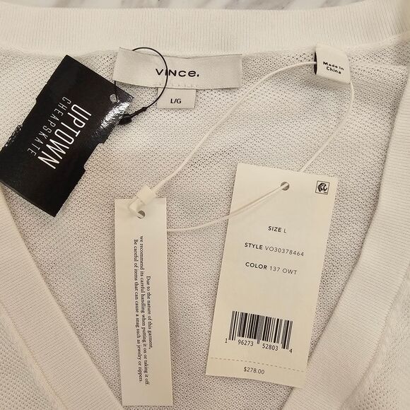 Vince Off-White V-Neck Sweater - Picture 3 of 6